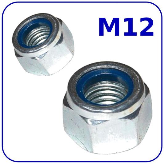 M12 NUTS NYLON INSERT DIN 985