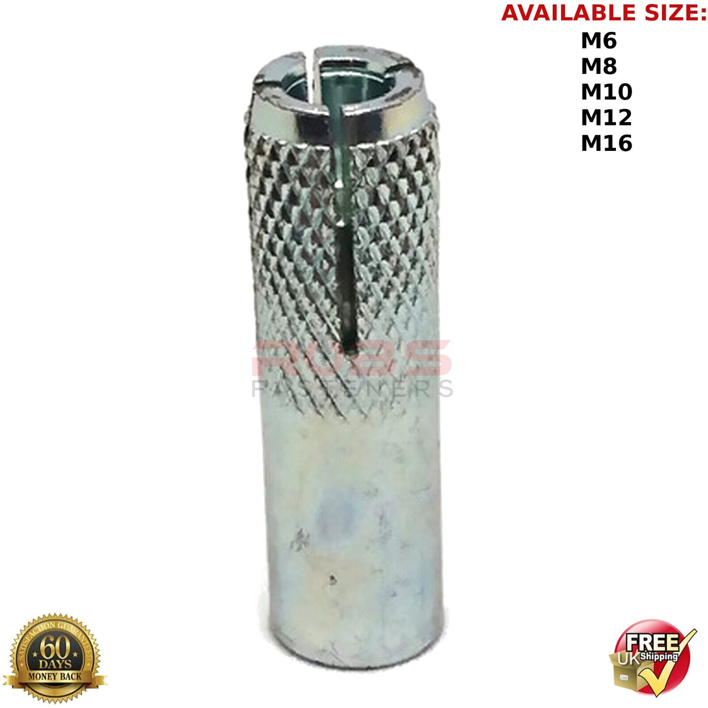 M12 DROP IN ANCHOR MASONRY BRICK CONCRETE ANCHORS METRIC UNIVERSAL FIT BOLT 12mm