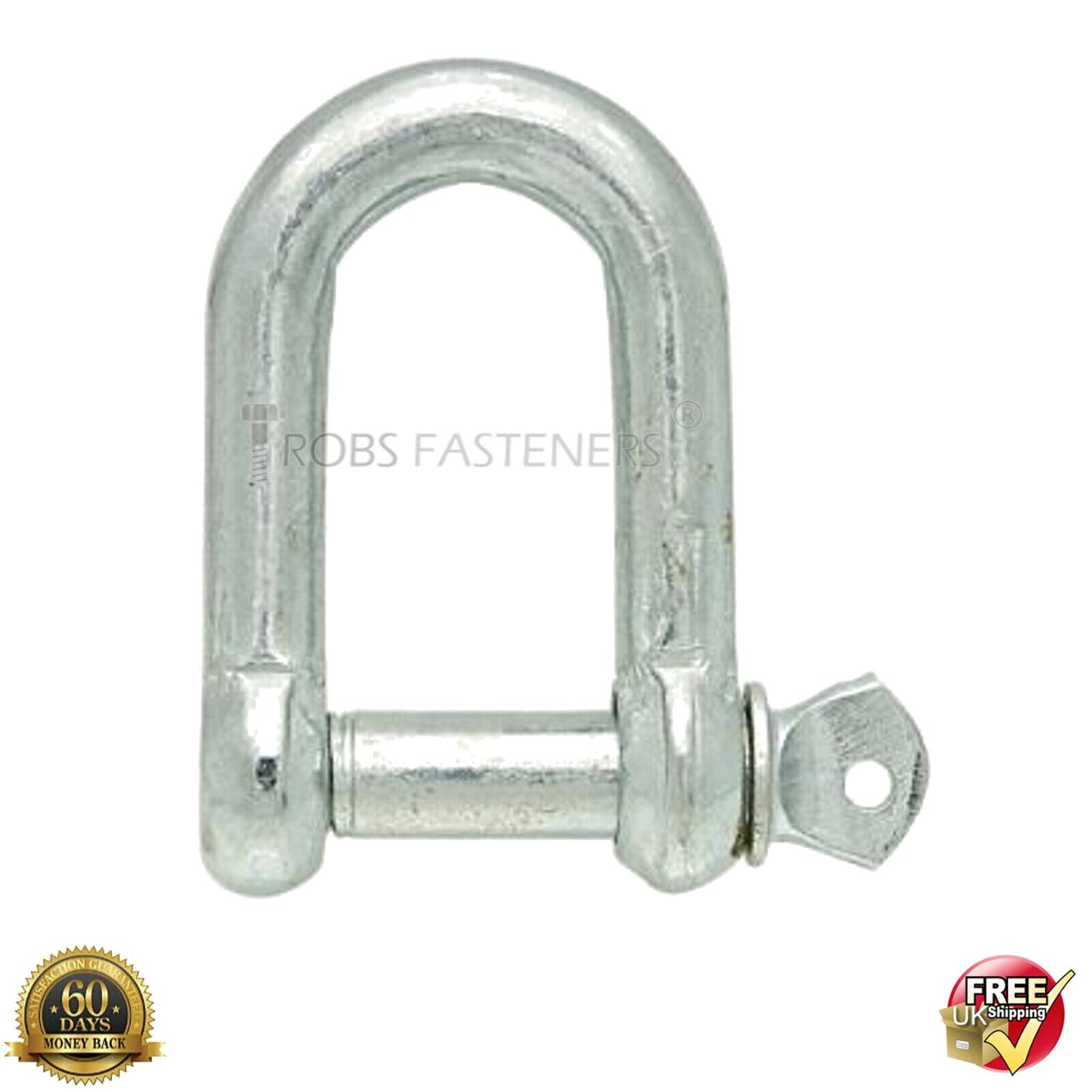 Dee Shackles 5 6 8 10 12 14 16 18 D Shackle Galvanised Steel Zinc Plated