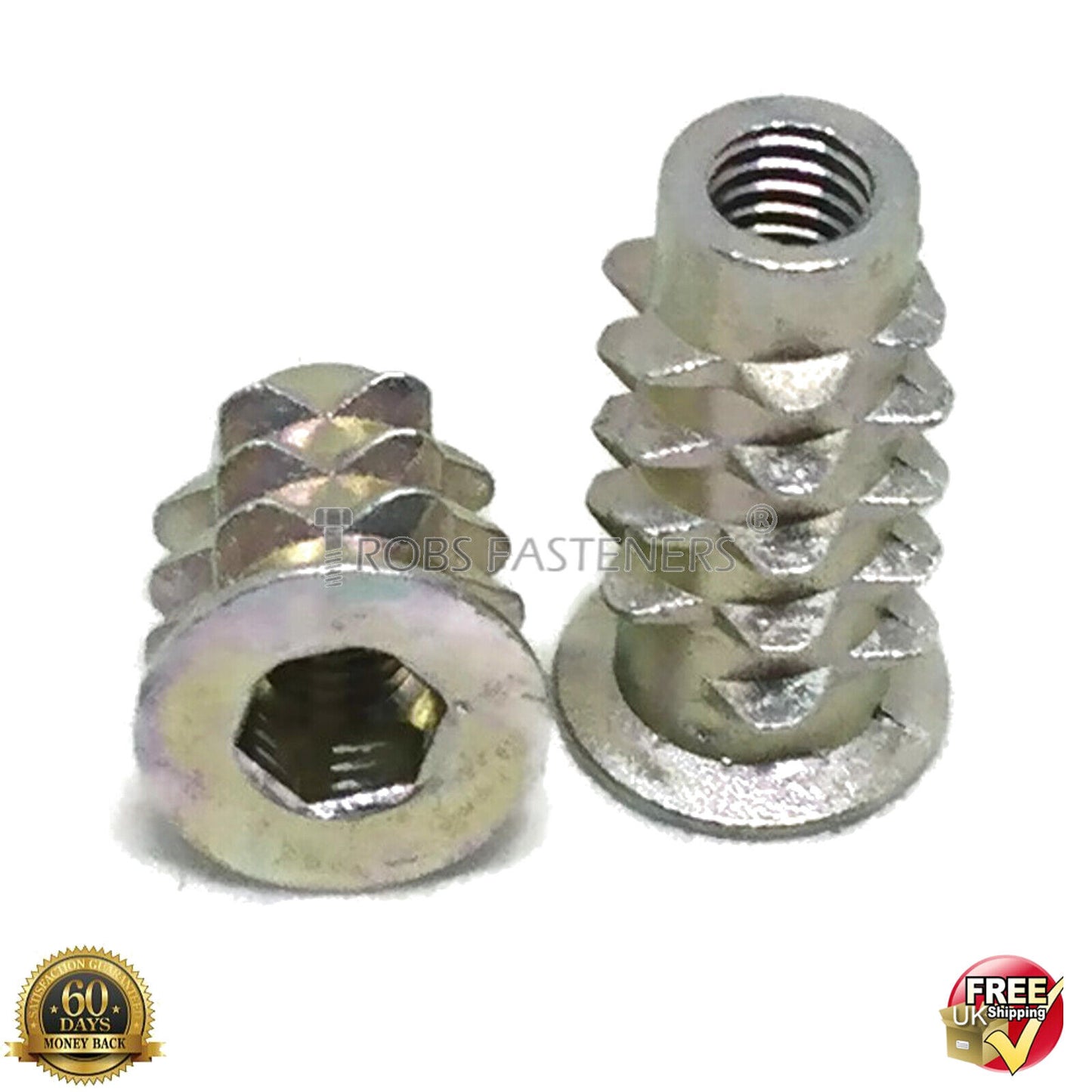 M4 M5 M6 M8 M10 Insert Nuts Threaded Furniture Fixing Hex Drive Metric Screws