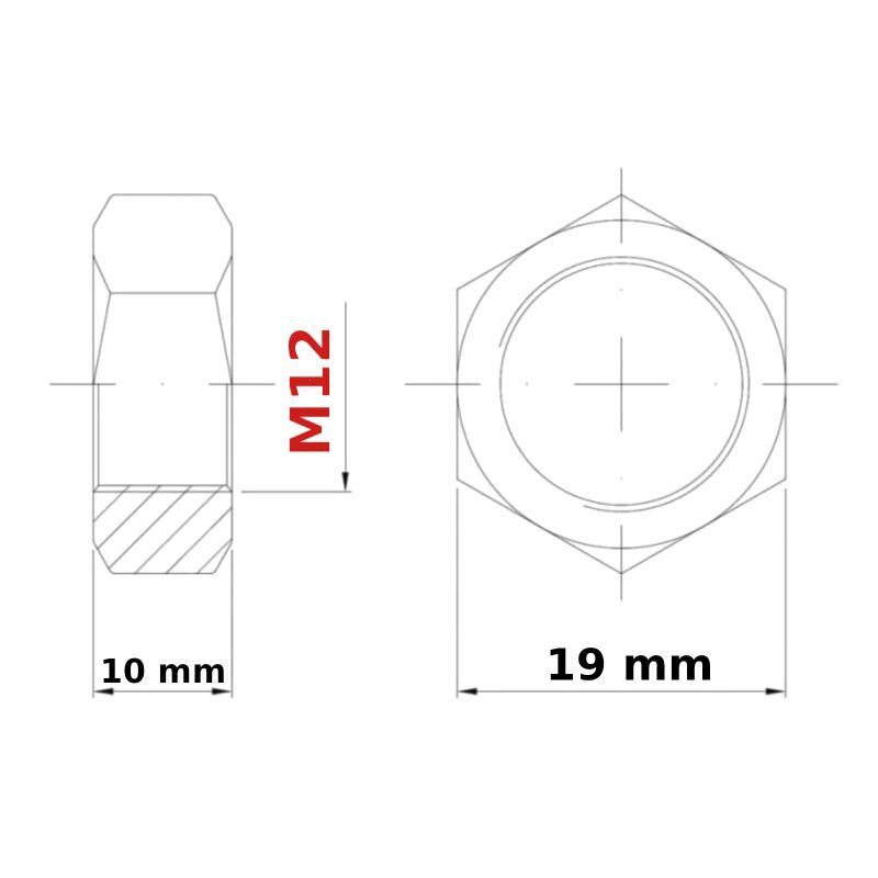 M12 BOLTS AND NUTS FULLY THREADED