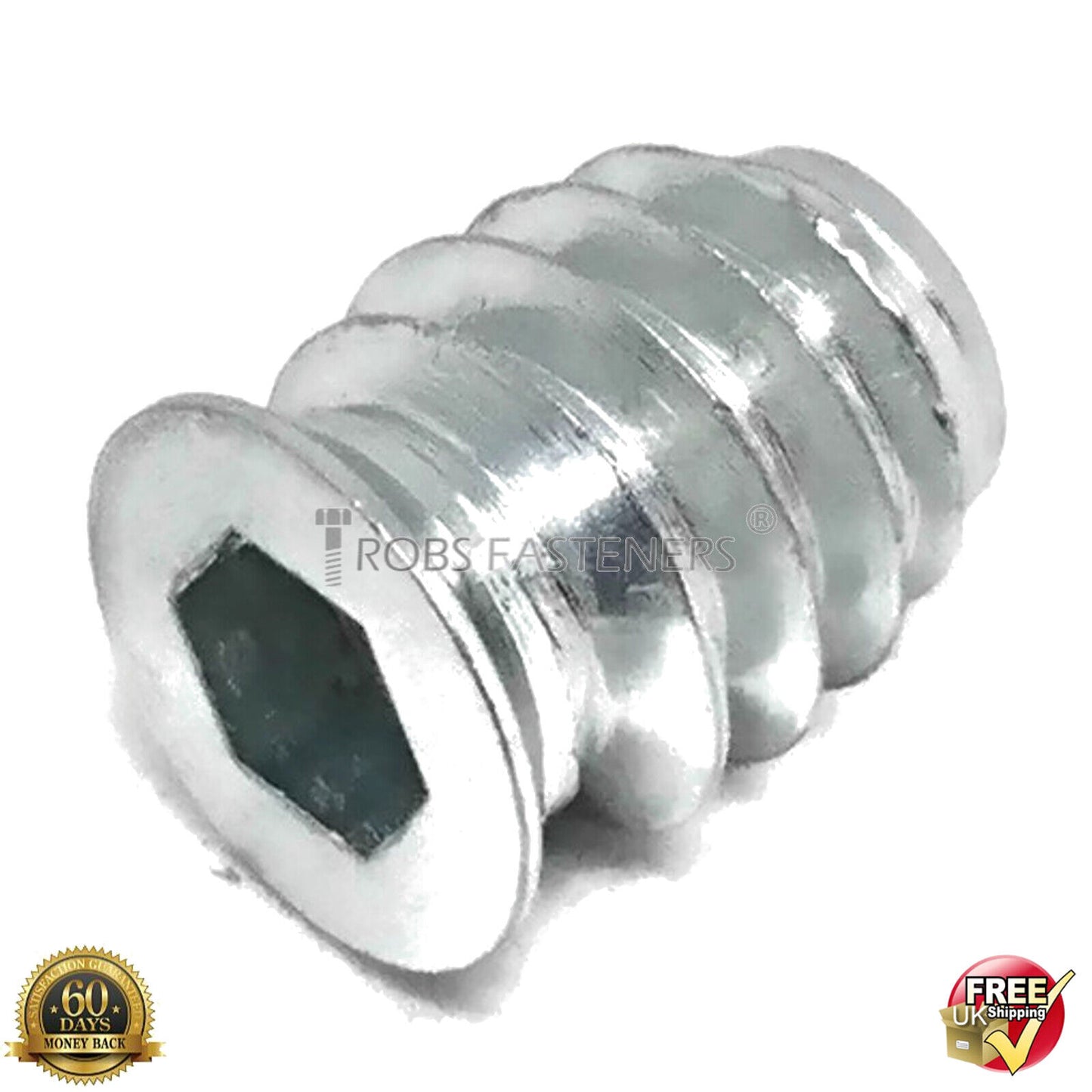 M6 WOOD INSERT NUTS FURNITURE FIXING SCREWS HEX DRIVE METRIC THREAD TYPE A