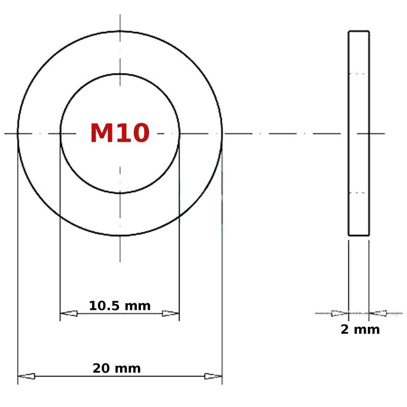 M10 (ø 10mm) SETSCREWS FULLY THREADED + NUTS & FREE WASHERS