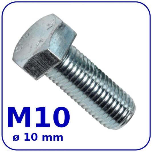M10 HEX HEAD SETSCREWS FULLY THREADED DIN 933