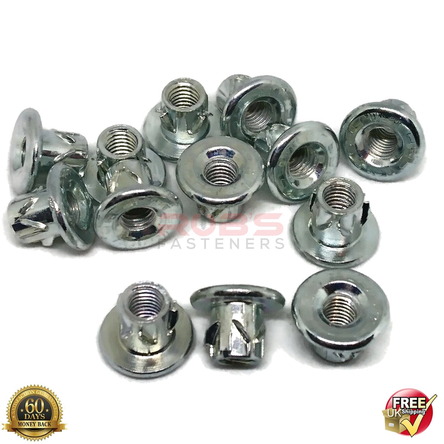 M6 WOOD KNOCK IN INSERT WITH BARB FURNITURE FIXING SCREWS NUTS METRIC THREAD 6mm