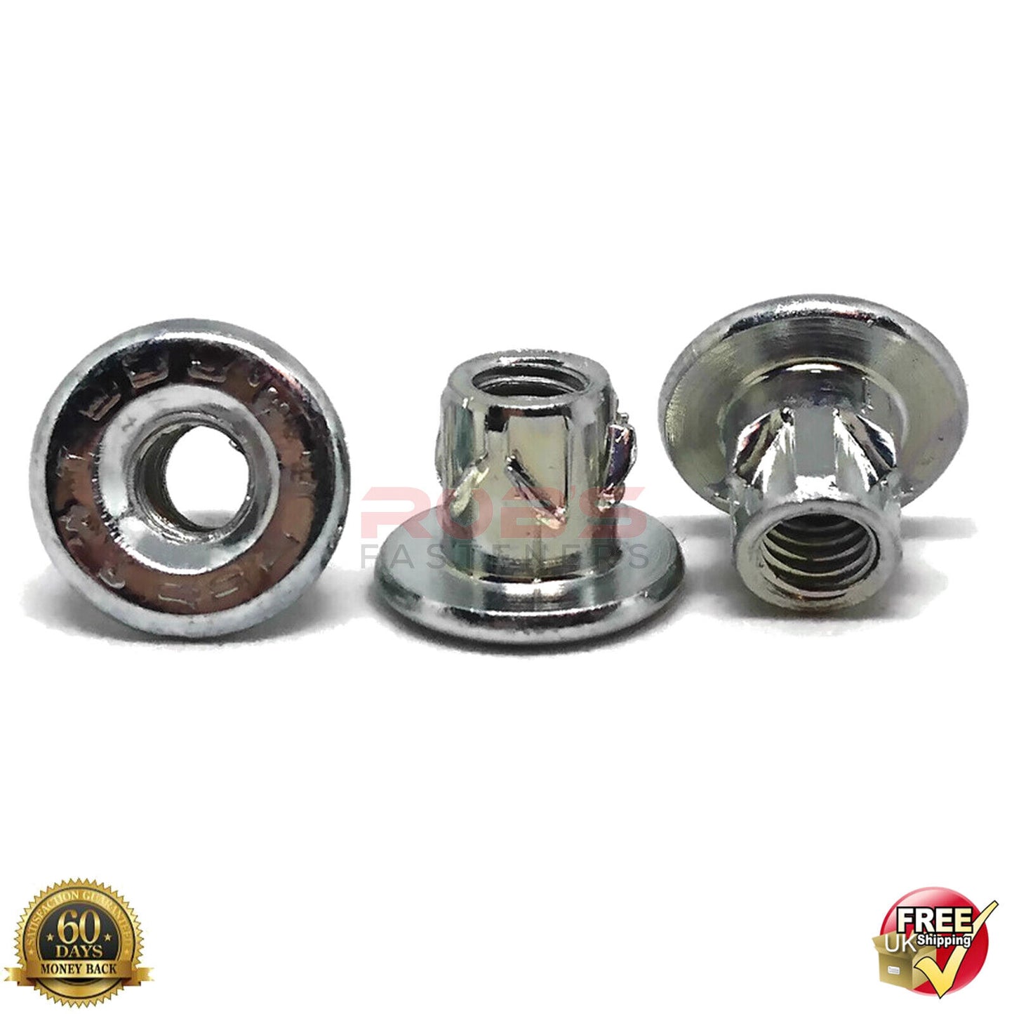 M6 WOOD KNOCK IN INSERT WITH BARB FURNITURE FIXING SCREWS NUTS METRIC THREAD 6mm