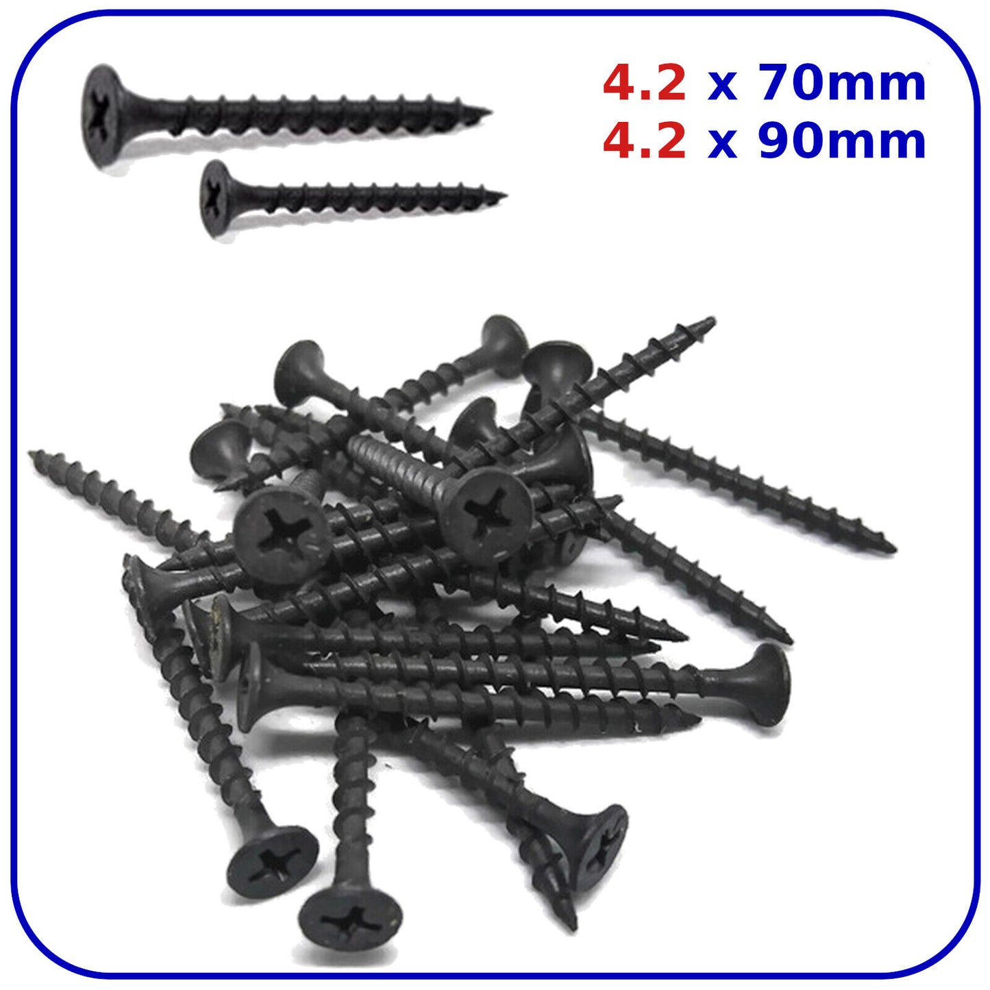 4.2mm Drywall Screws Plasterboard Screw Bugle Head Coarse Thread Black Phosphate