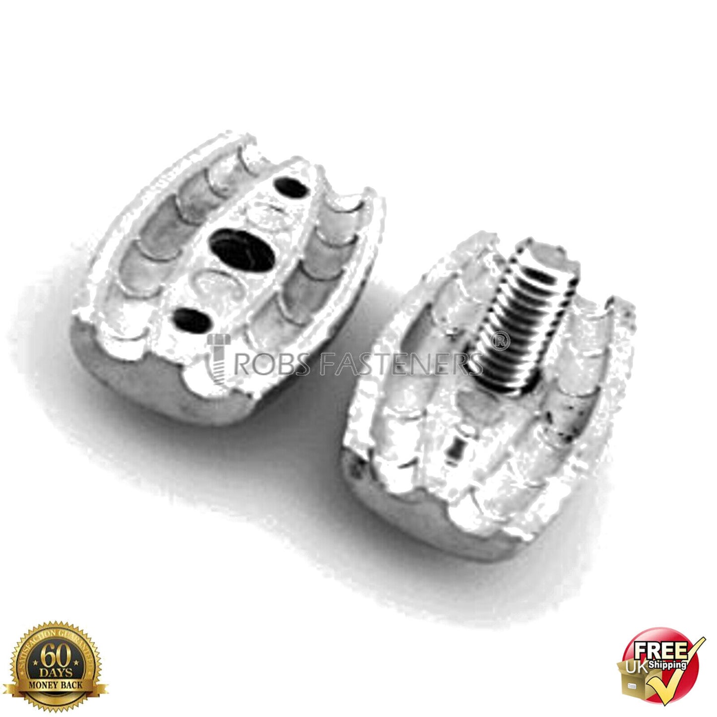 5mm EGG SHAPE WIRE ROPE FITTINGS CABLE CLAMP CLIPS GRIPS ZINC COATING