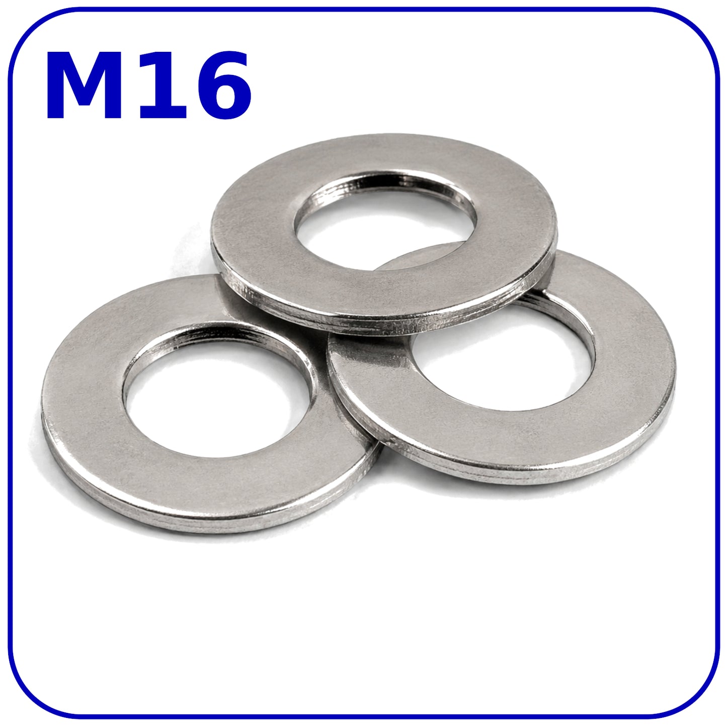 M16 Form A Washers Flat Zinc Plated Steel DIN 125