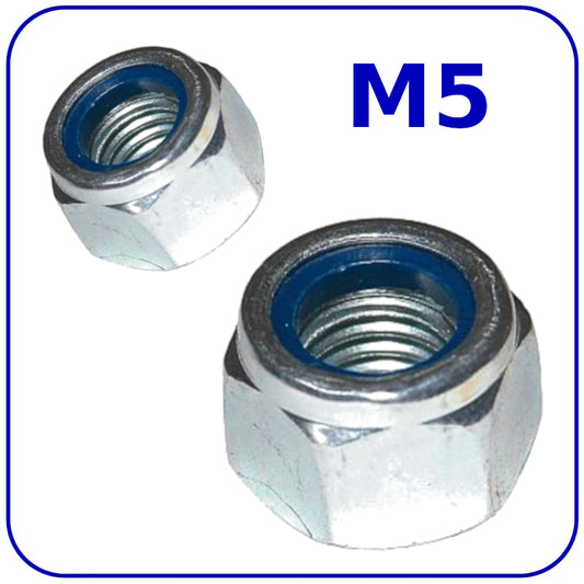 M5 NUTS NYLON INSERT DIN 985