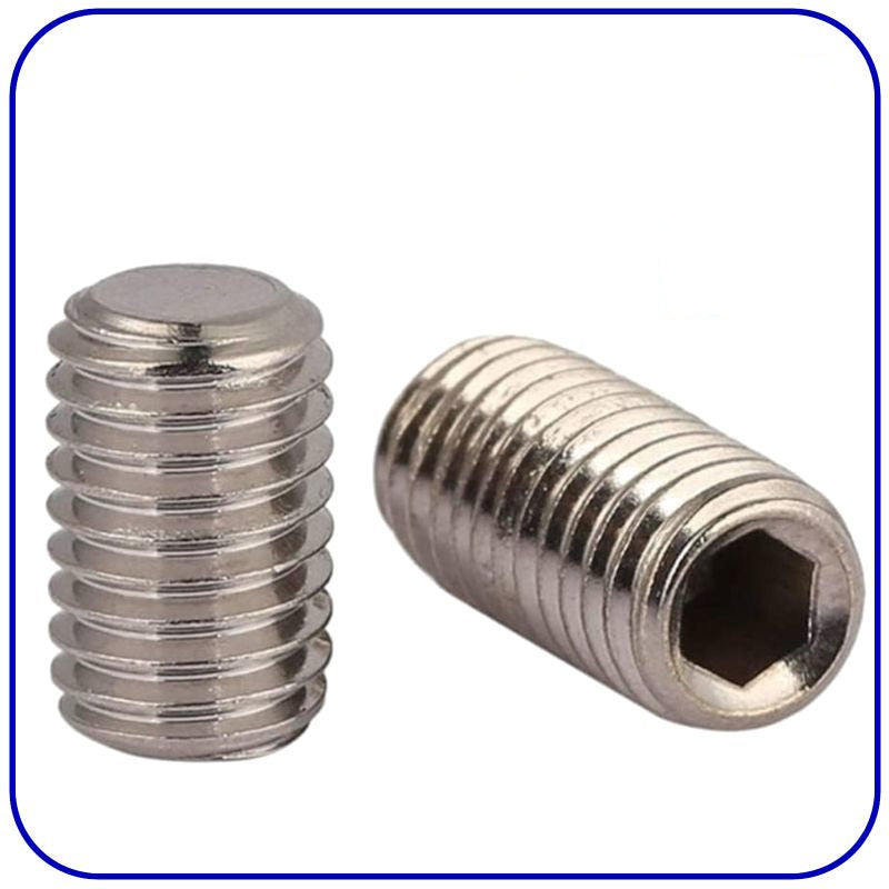 Grub Screws FLAT Zinc