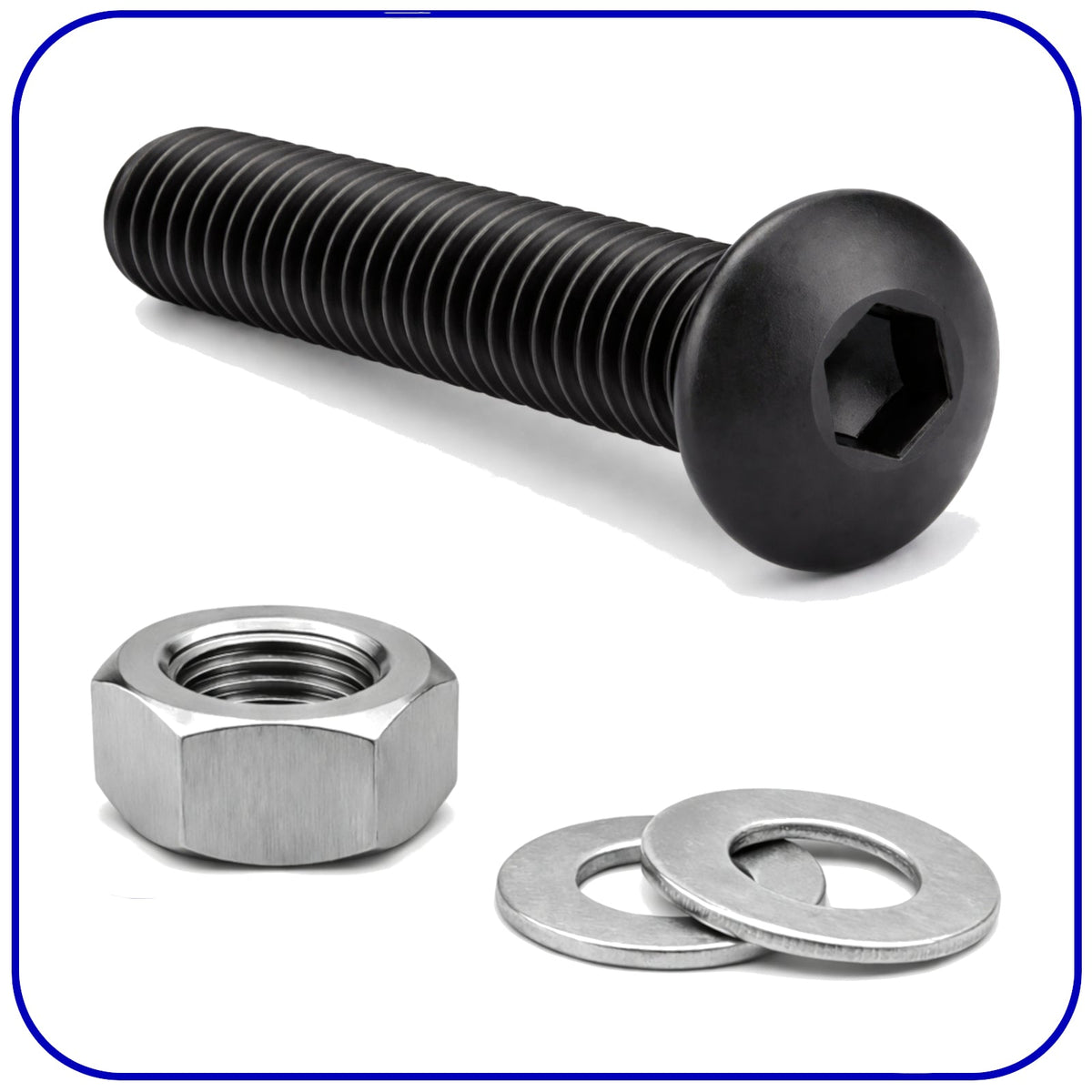 Machine Screws BUTTON HEAD Black Set