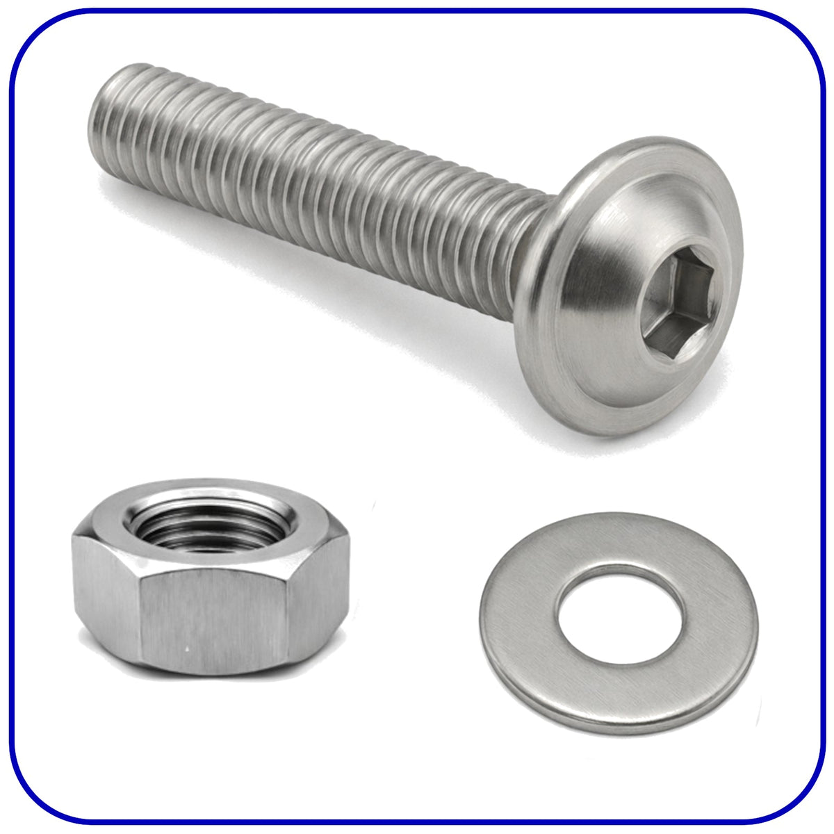 Machine Screws FLANGED HEAD Zinc Plated Set