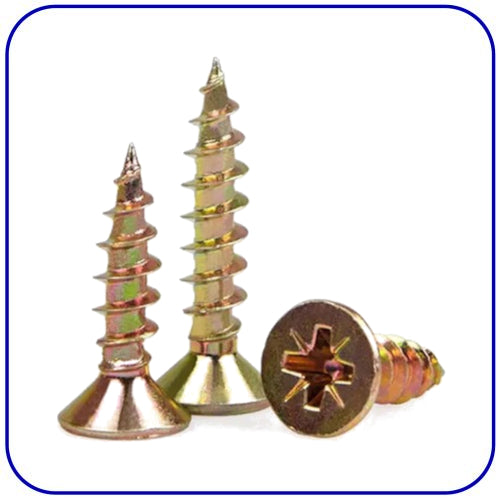 Screws SELF TAPPING COUNTERSUNK Yellow