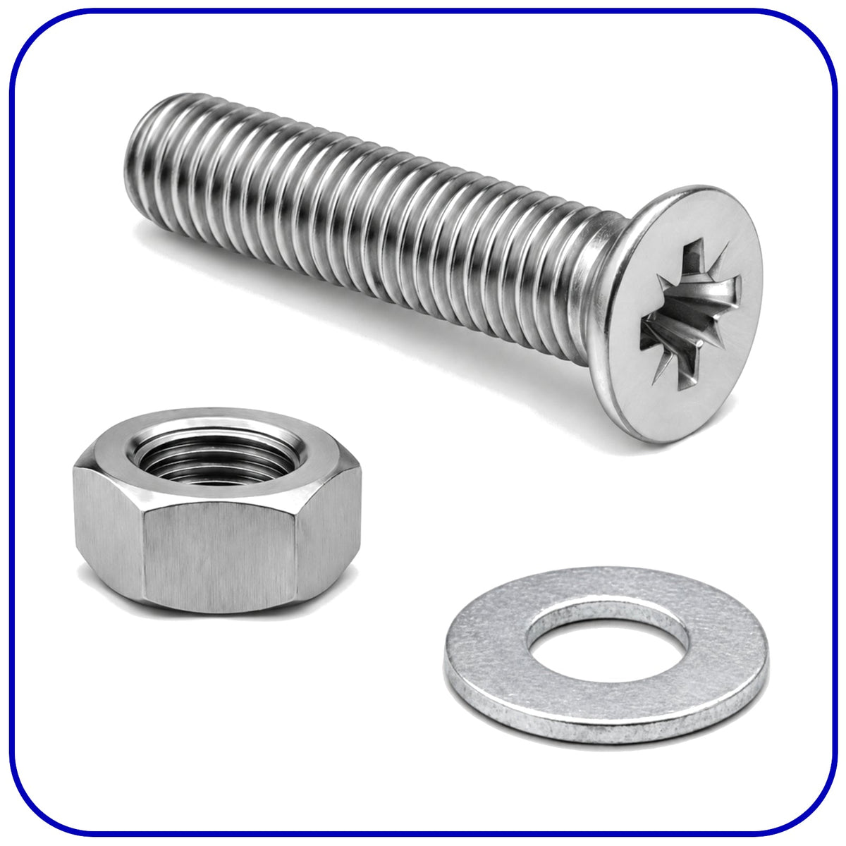 Machine Screws COUNTERSUNK Zinc Plated Set