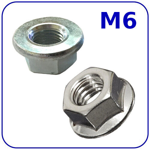 M6 (6mm) NUTS FLANGE DIN 6923