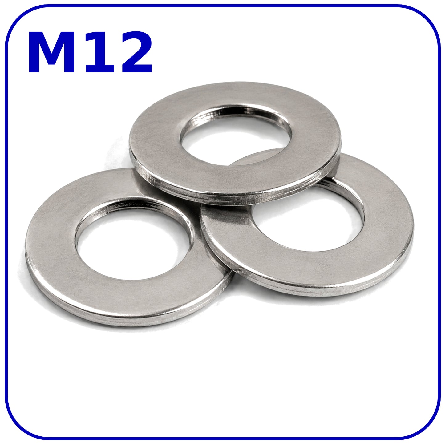 M12 Form A Washers Flat Zinc Plated Steel DIN 125