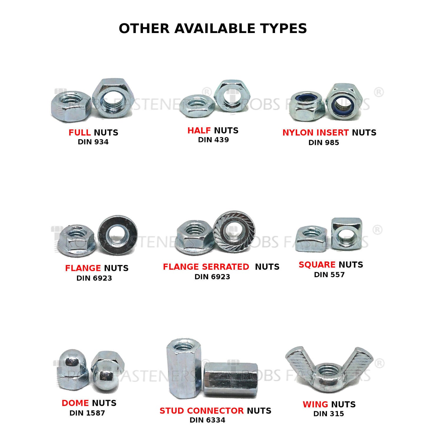 M4 (4mm) NUTS HALF DIN 439