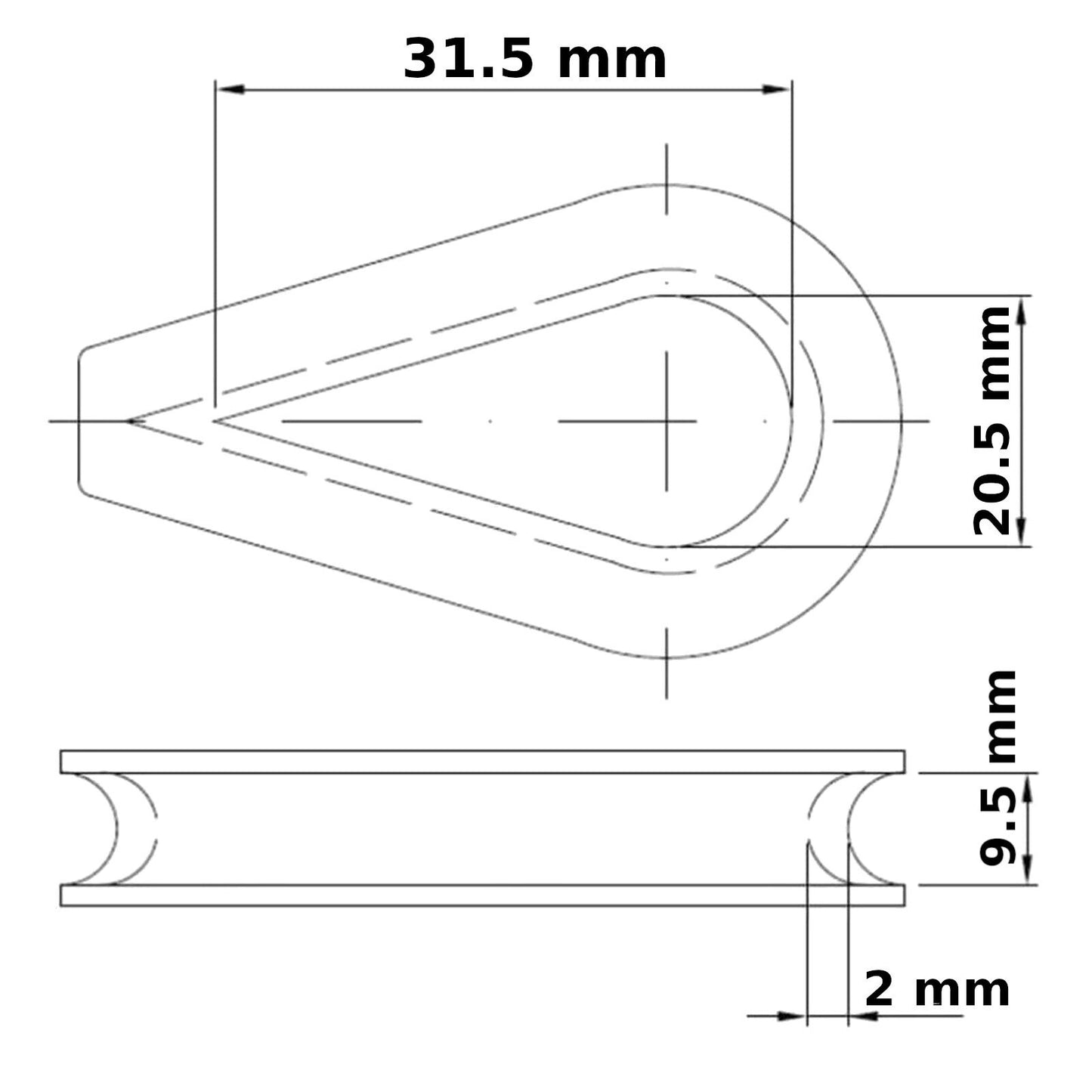 WIRE ROPE FITTINGS CABLE CLAMP CLIPS GRIPS 3mm 4mm 5mm 6mm 8mm 10mm THIMBLE