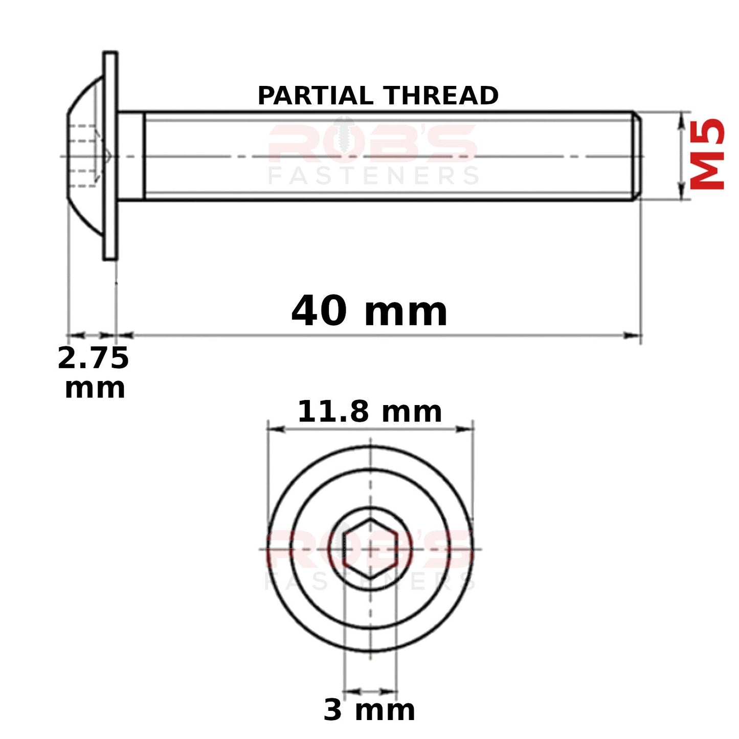 M5 (ø 5mm) MACHINE SCREWS AND NUTS BOLTS FLANGED SOCKET HEAD