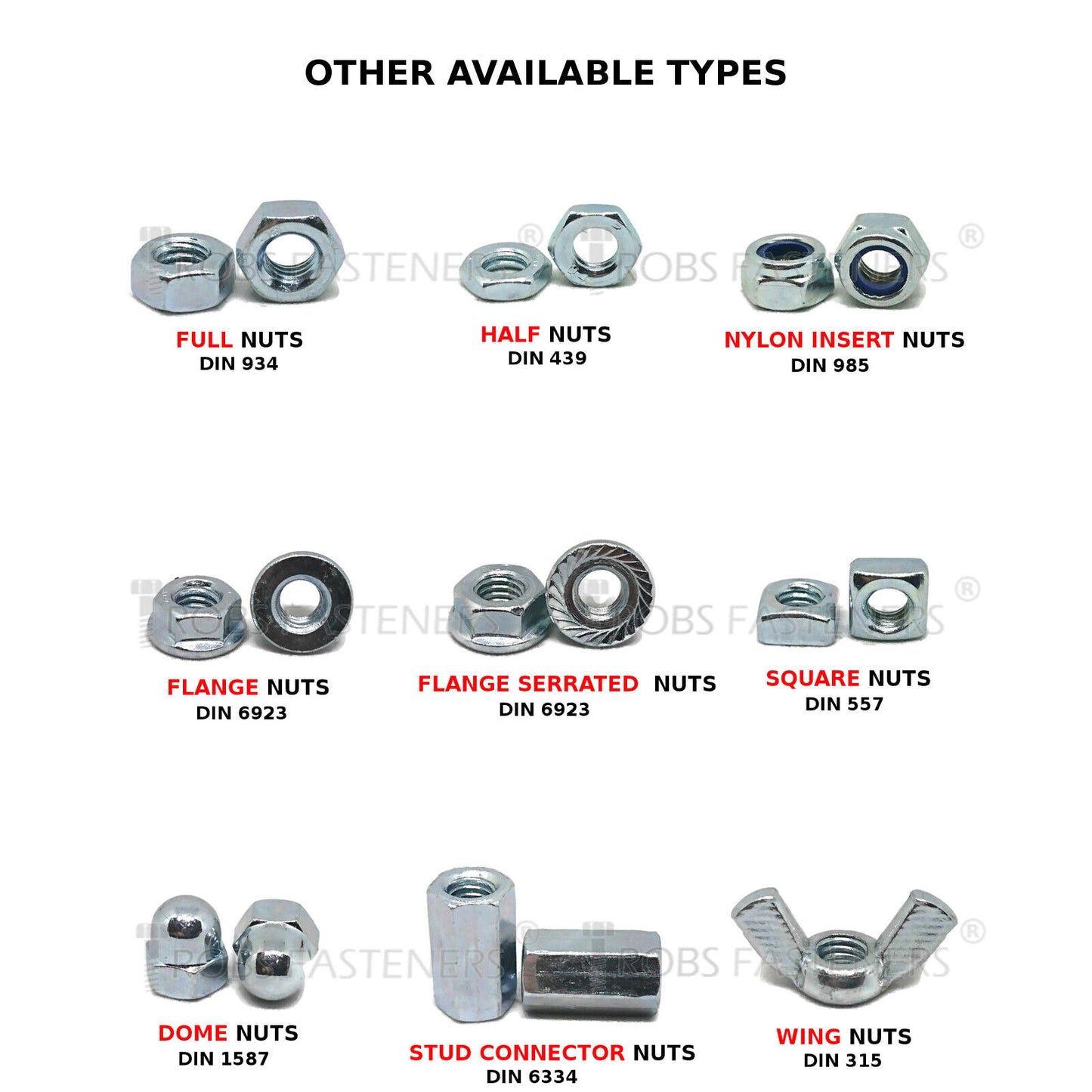 M8 8mm SQUARE NUTS NUT METRIC THREAD BRIGHT ZINC PLATED DIN 567