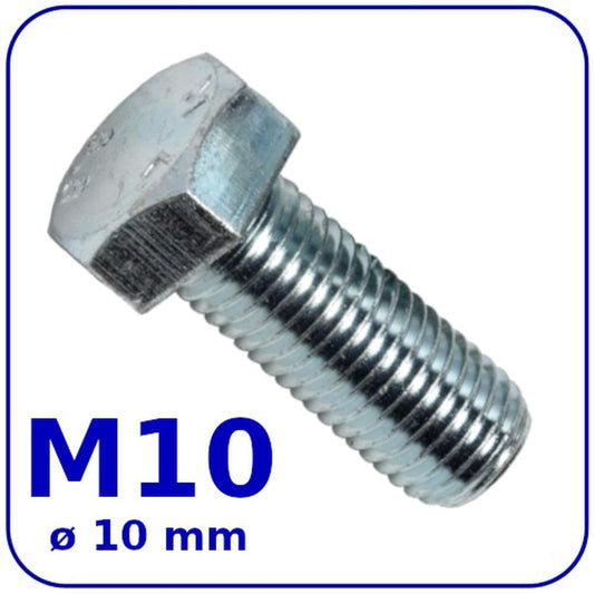 M10 (ø 10mm) HEX HEAD SETSCREWS FULLY THREADED DIN 933