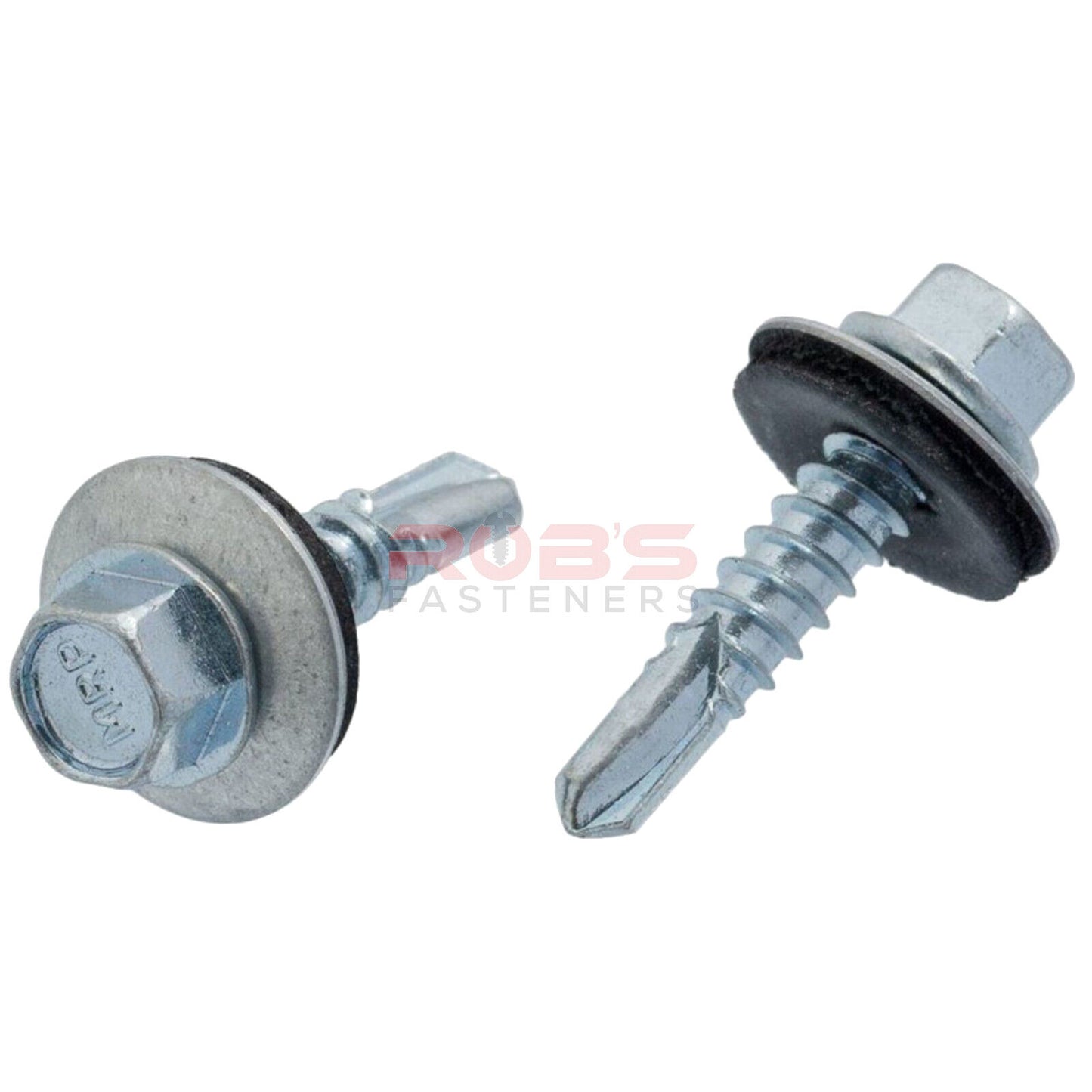 SELF DRILLING ROOFING SCREWS WITH EPDM WASHER BRIGHT ZINC PLATED BZP