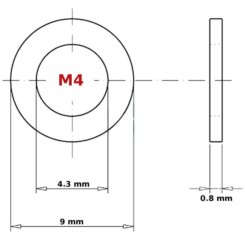 M4 (ø 4mm) MACHINE SCREWS COUNTERSUNK + NUTS & FREE WASHERS
