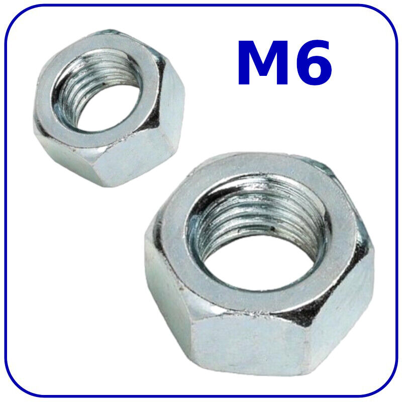 M6 (6mm) NUTS FULL DIN 934 GRADE 8