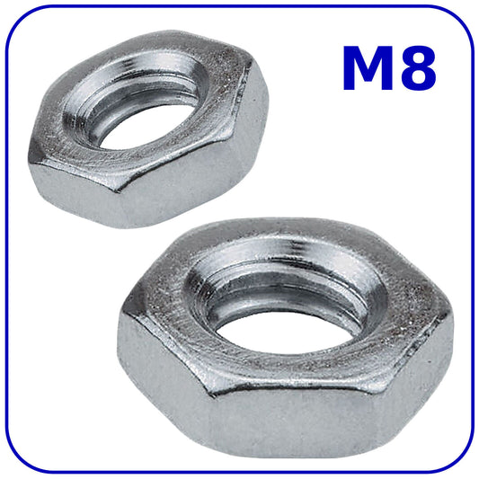 M8 (8mm) NUTS HALF DIN 439