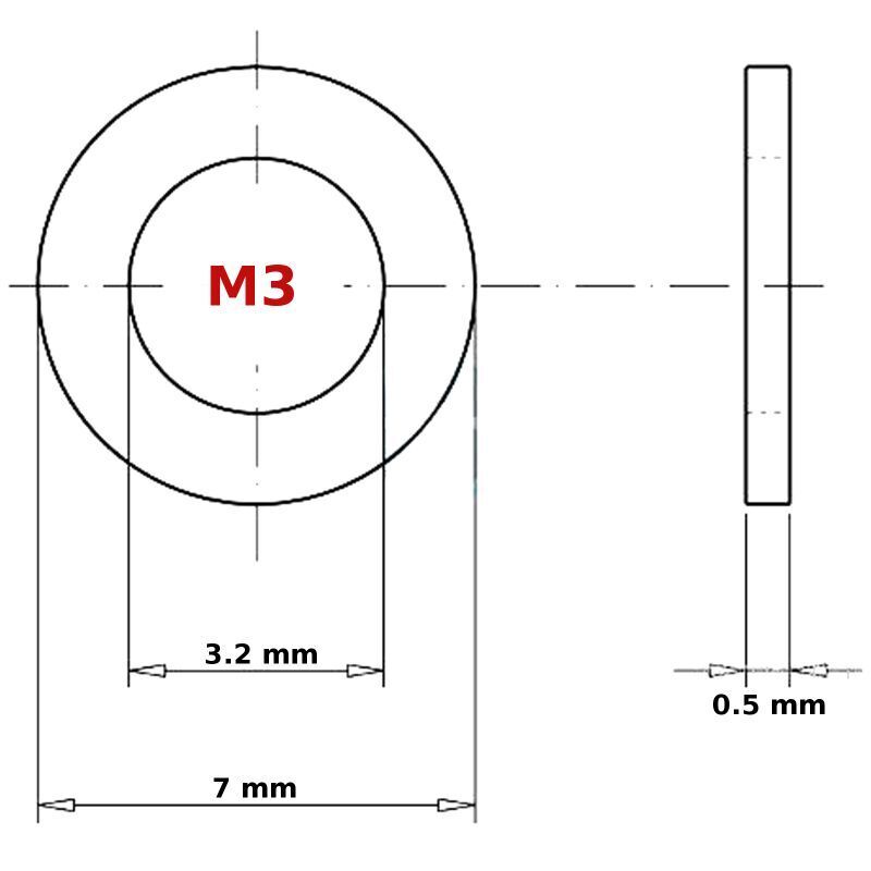 M3 (ø 3mm) MACHINE SCREWS COUNTERSUNK + NUTS & FREE WASHERS