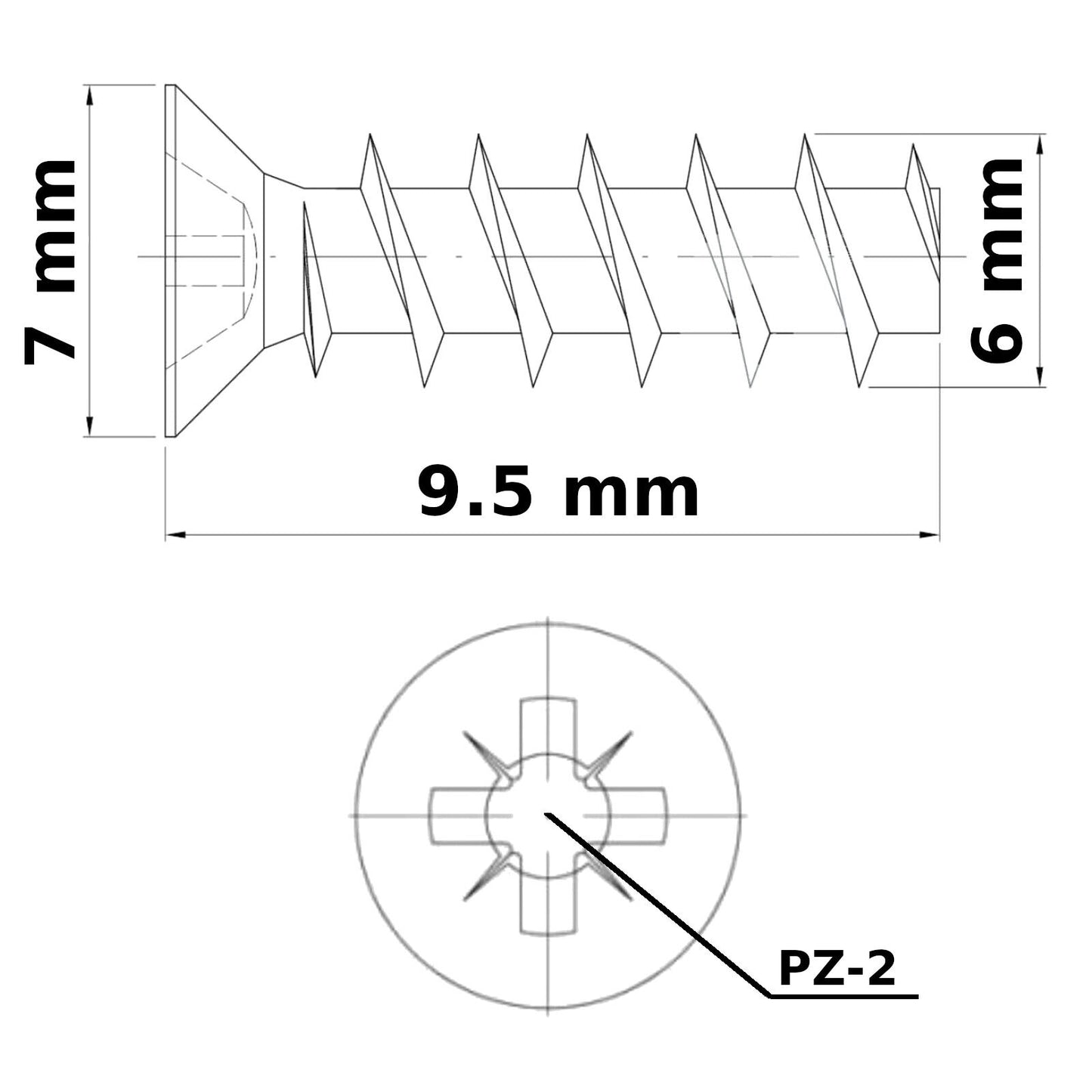 6 mm FURNITURE SCREWS MOUNTING DRAW RUNNERS HINGES POZIDRIV FLAT HEAD EURO SCREW