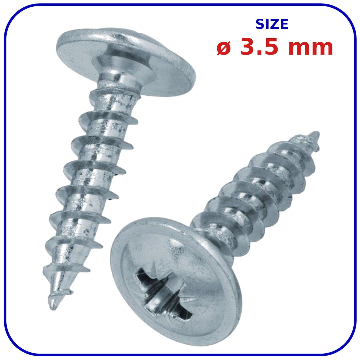 3.5mm (No. 6) Self Tapping Screws Flange Head Pozi