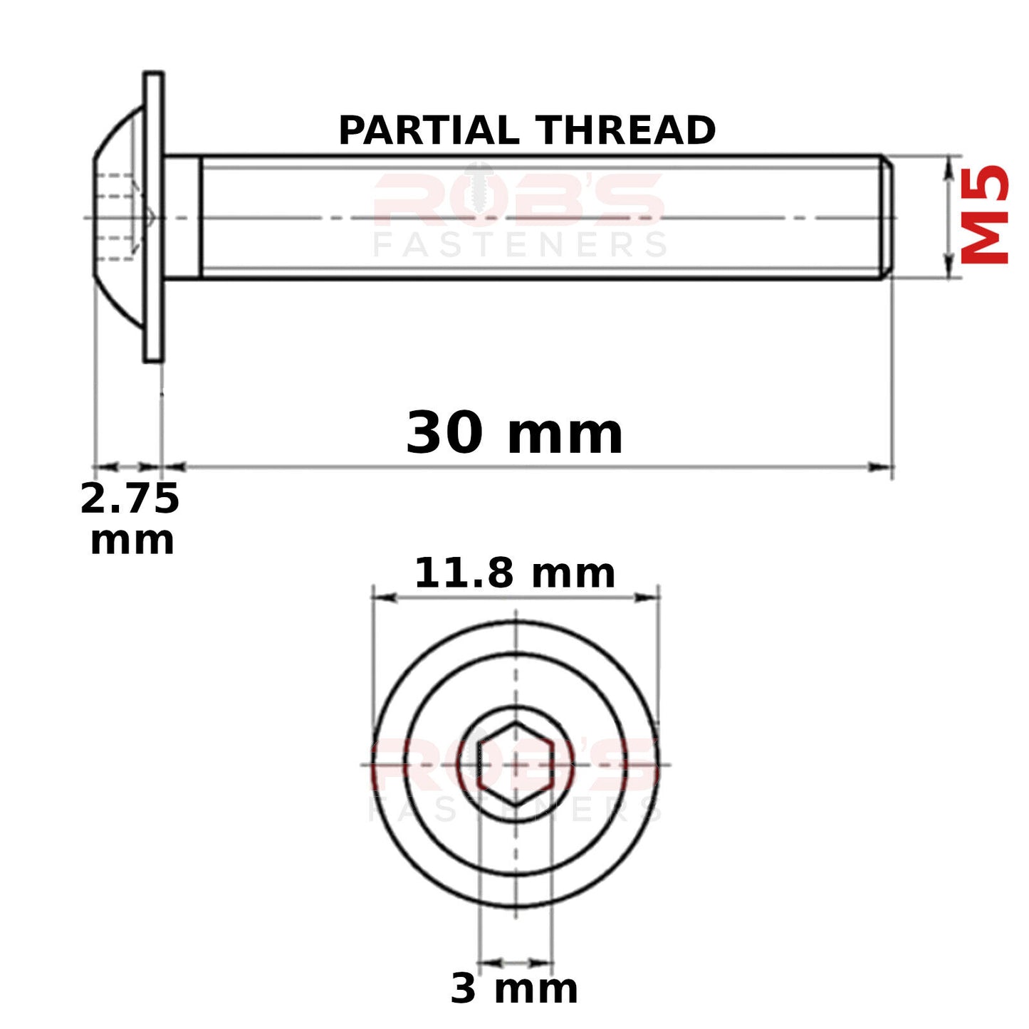 M5 (ø 5mm) MACHINE SCREWS AND NUTS BOLTS FLANGED SOCKET HEAD