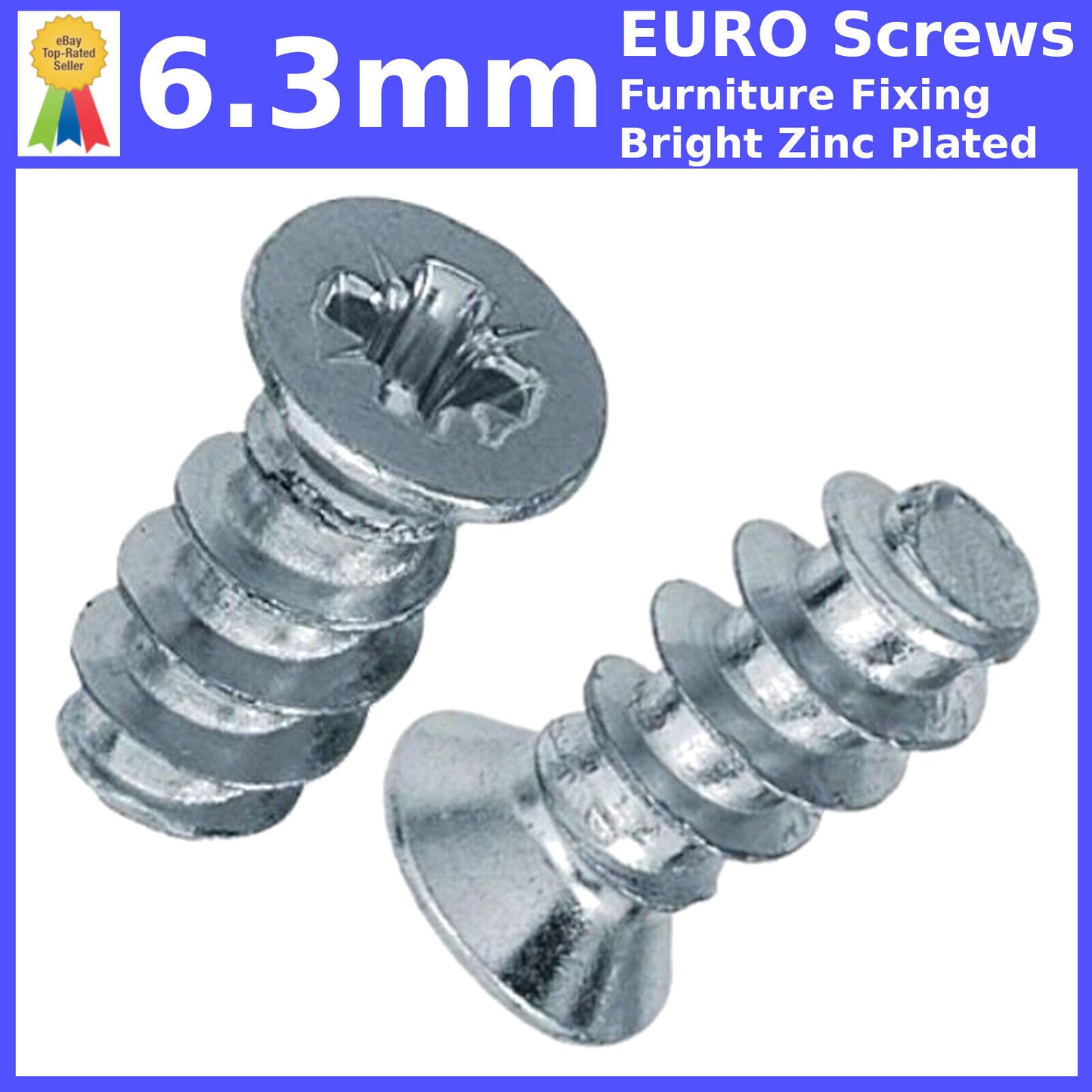 6.3 mm FURNITURE SCREWS MOUNTING DRAW RUNNERS HINGES PZDRIV FLAT HEAD EURO SCREW