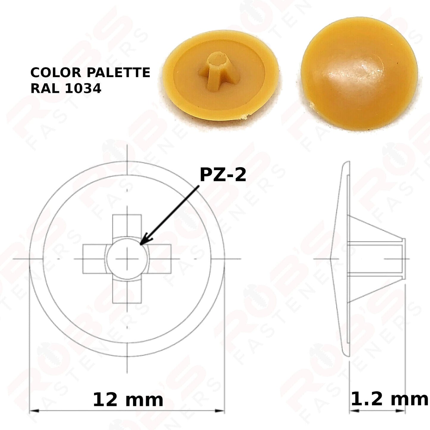 Screw Caps Covers Pozi Head PZ2 Push Fit Furniture Black White Grey Brown Spax