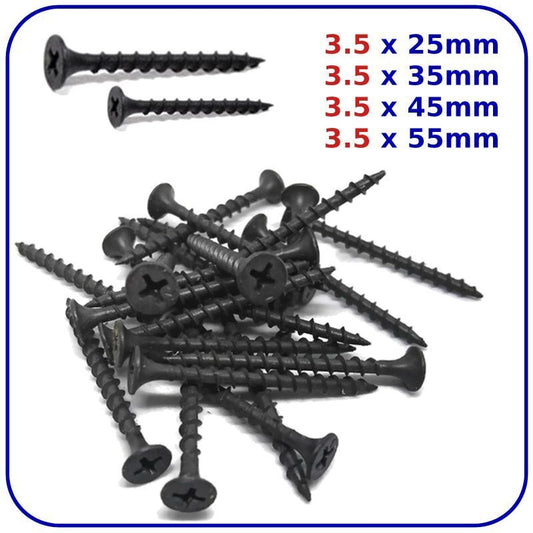 3.5mm Drywall Screws Plasterboard Screw Bugle Head Coarse Thread Black Phosphate