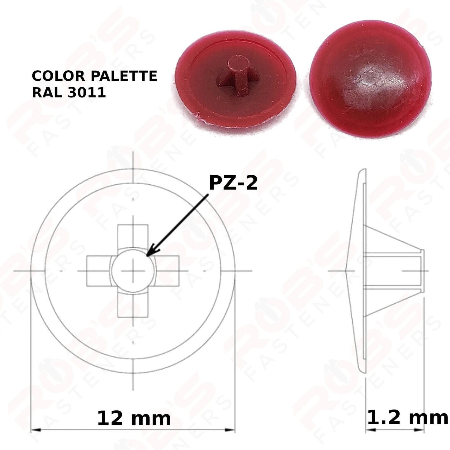 Screw Caps Covers Pozi Head PZ2 Push Fit Furniture Black White Grey Brown Spax