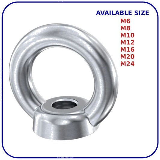 M6 M8 M10 M12 M16 M20 M24 Lifting Eye Nuts Zinc Plated Steel Metric DIN 582