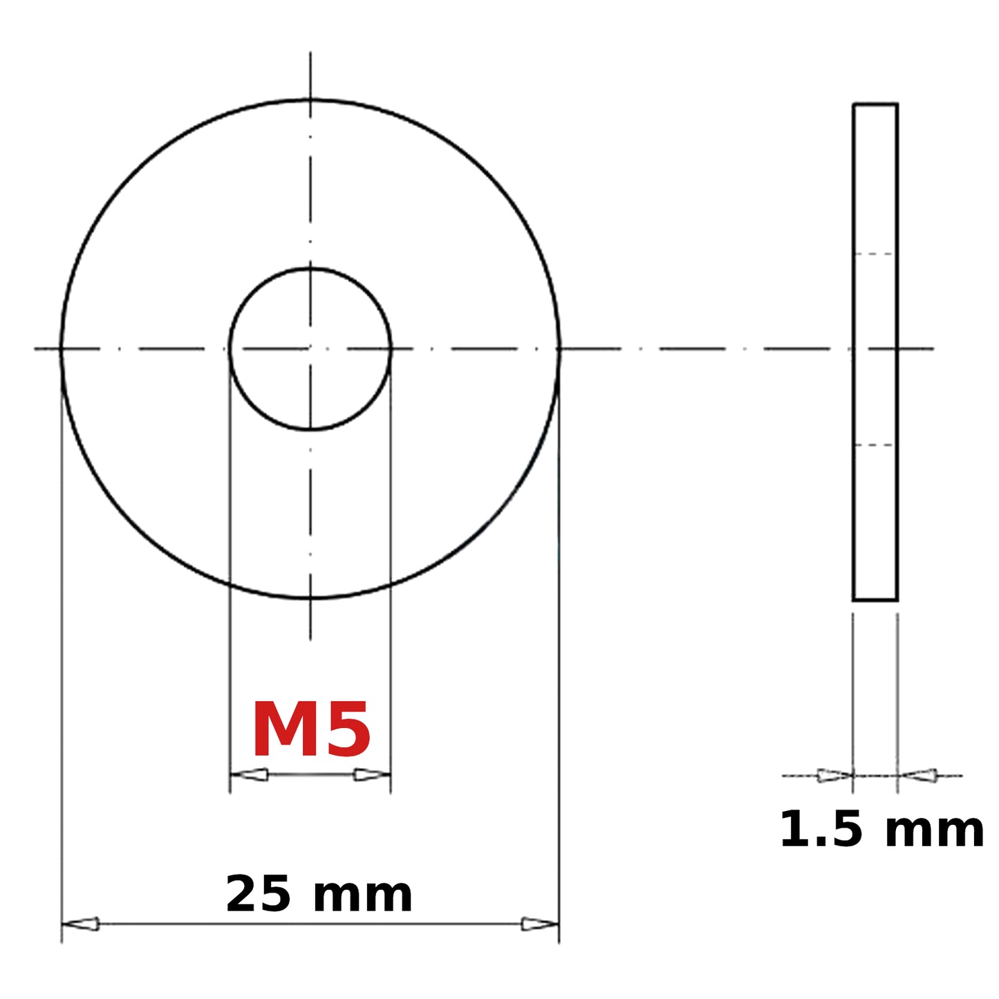 M5 REPAIR WASHERS PENNY MUDGUARD LARGE WIDE ZINC PLATED