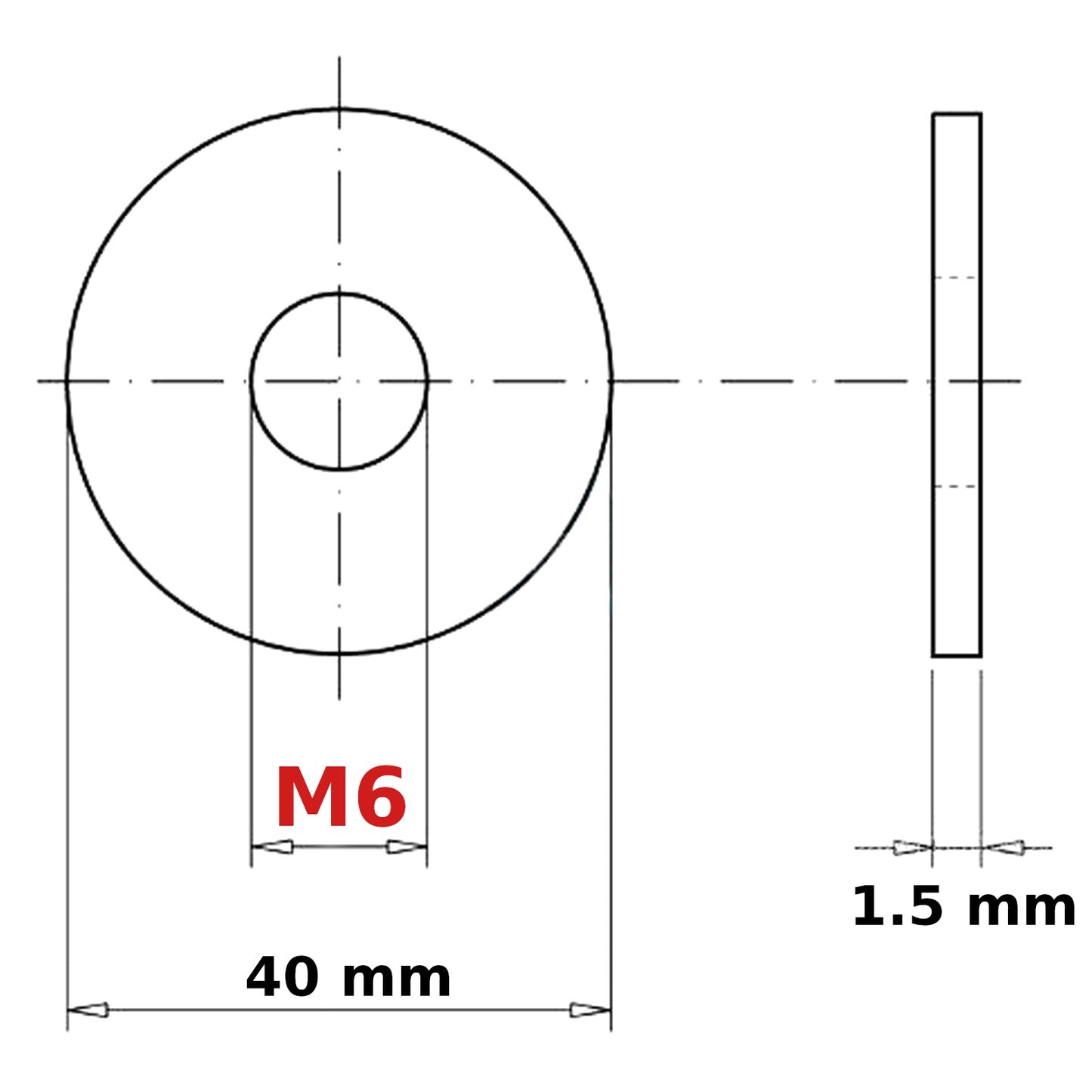 M6 REPAIR WASHERS PENNY MUDGUARD LARGE WIDE ZINC PLATED