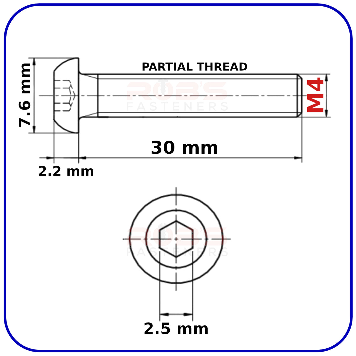 Button Head Allen Bolts Black M4 Machine Screws High Tensile 10.9 ISO 7380-1