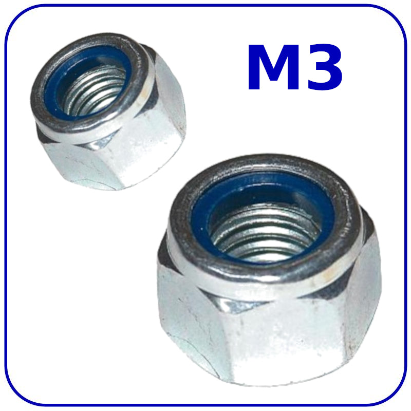 M3 NUTS NYLON INSERT DIN 985