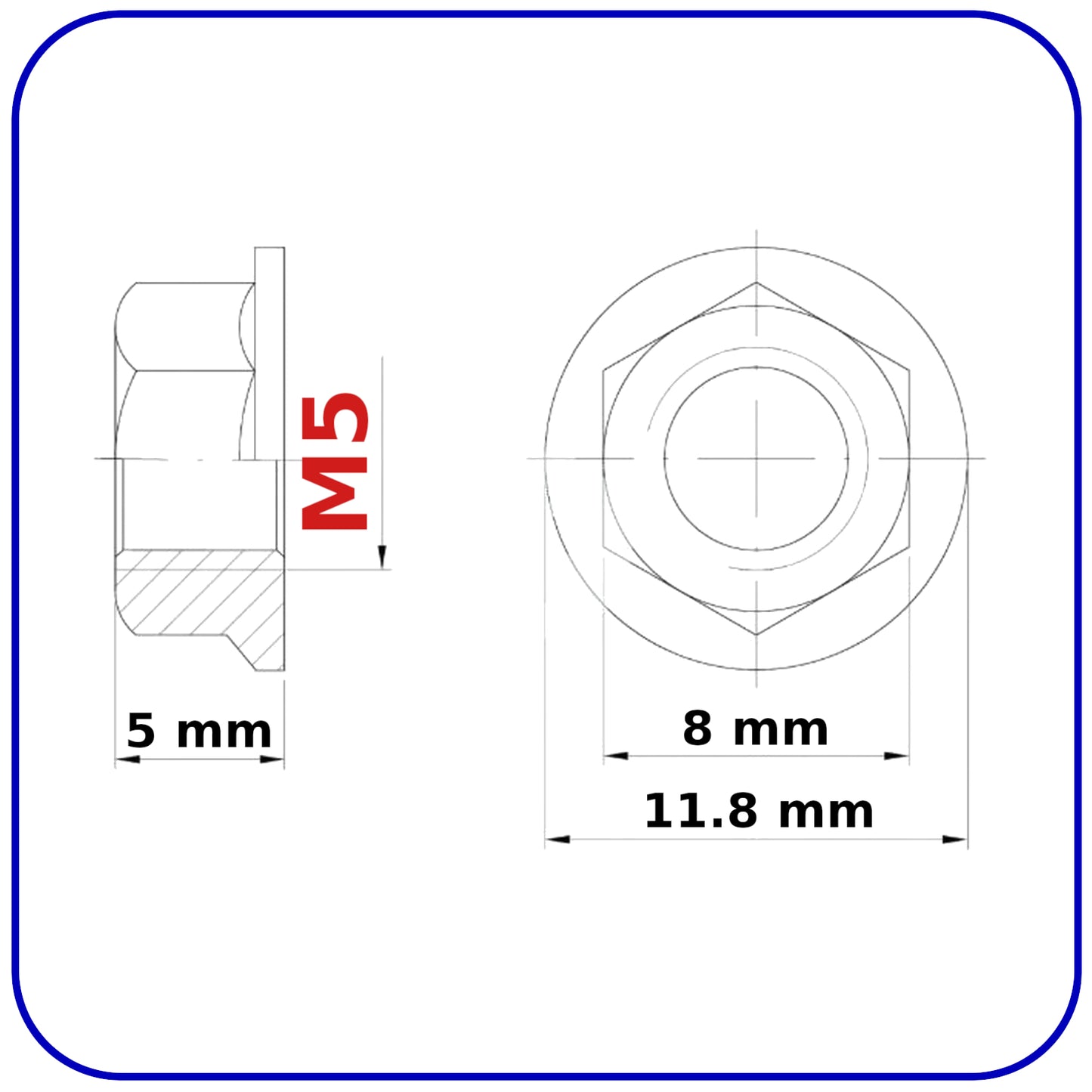 M5 NUTS FLANGE DIN 6923