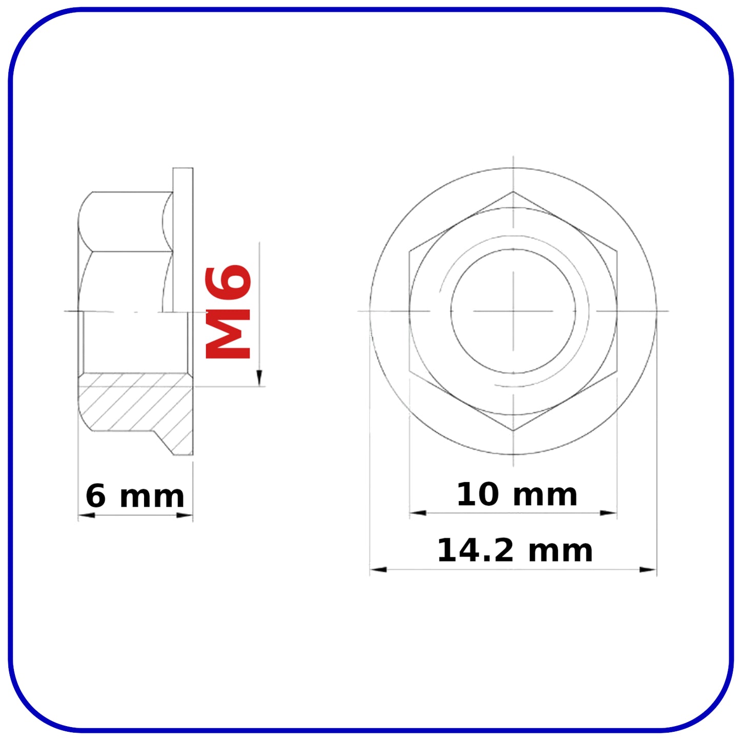 M6 NUTS FLANGE DIN 6923