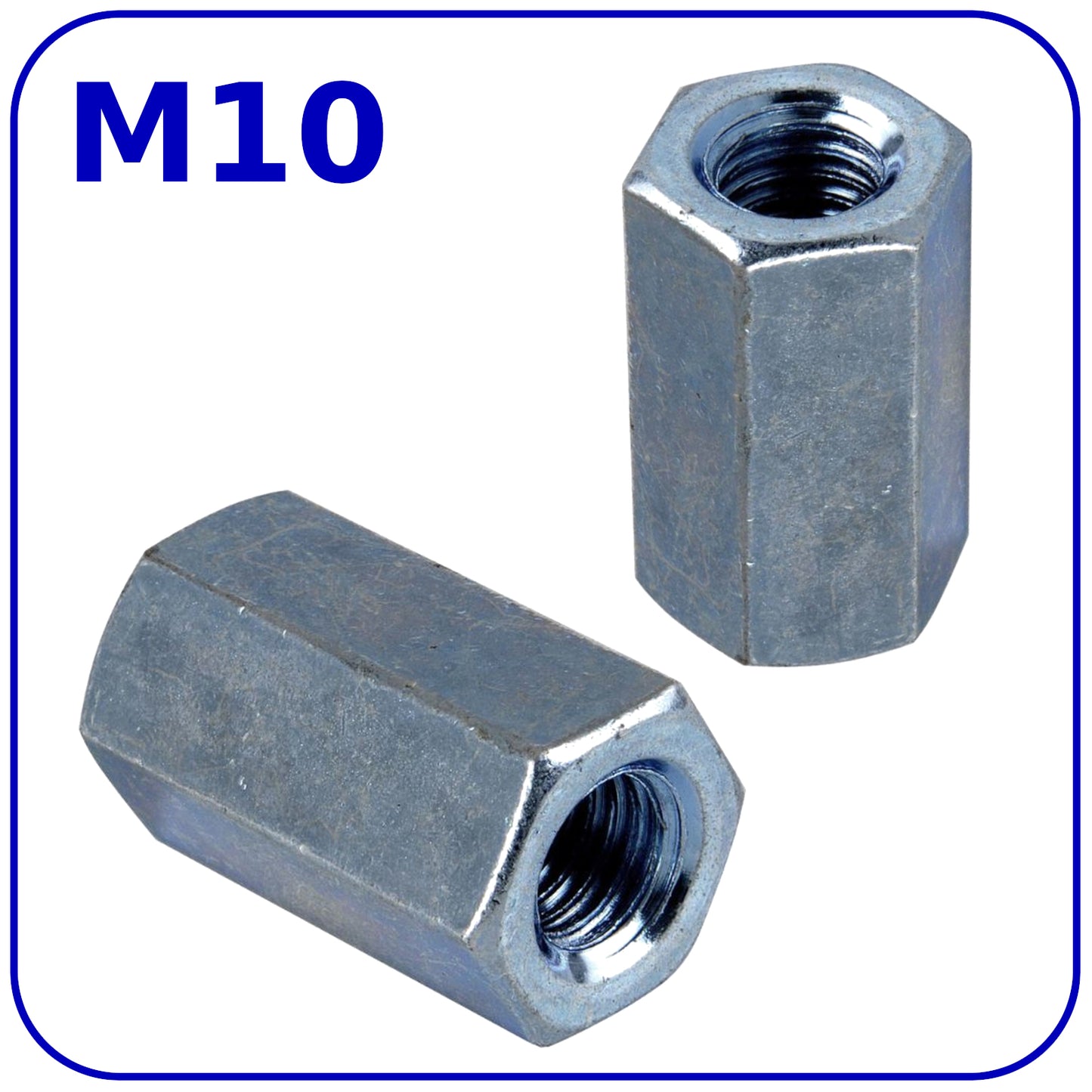 M10 LONG COUPLING NUTS DIN 6334
