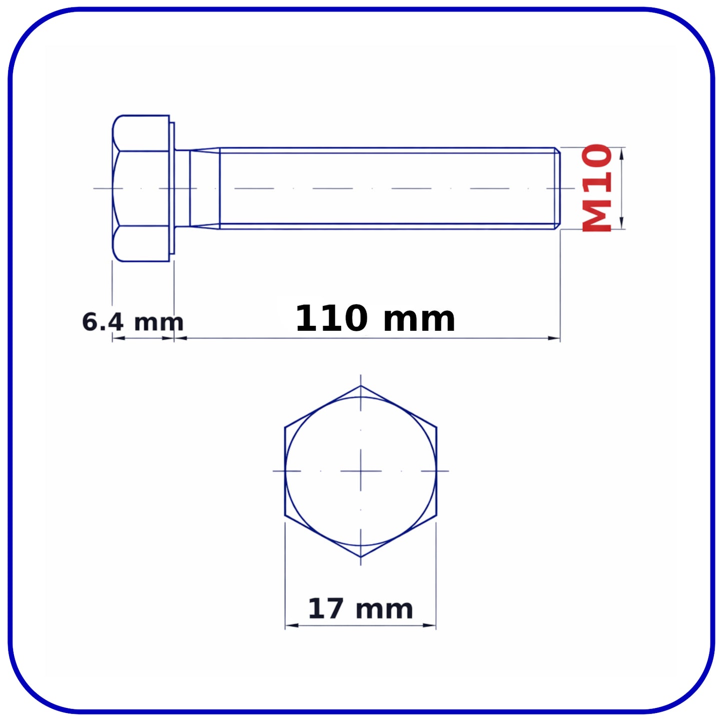 M10 HEX HEAD SETSCREWS FULLY THREADED DIN 933