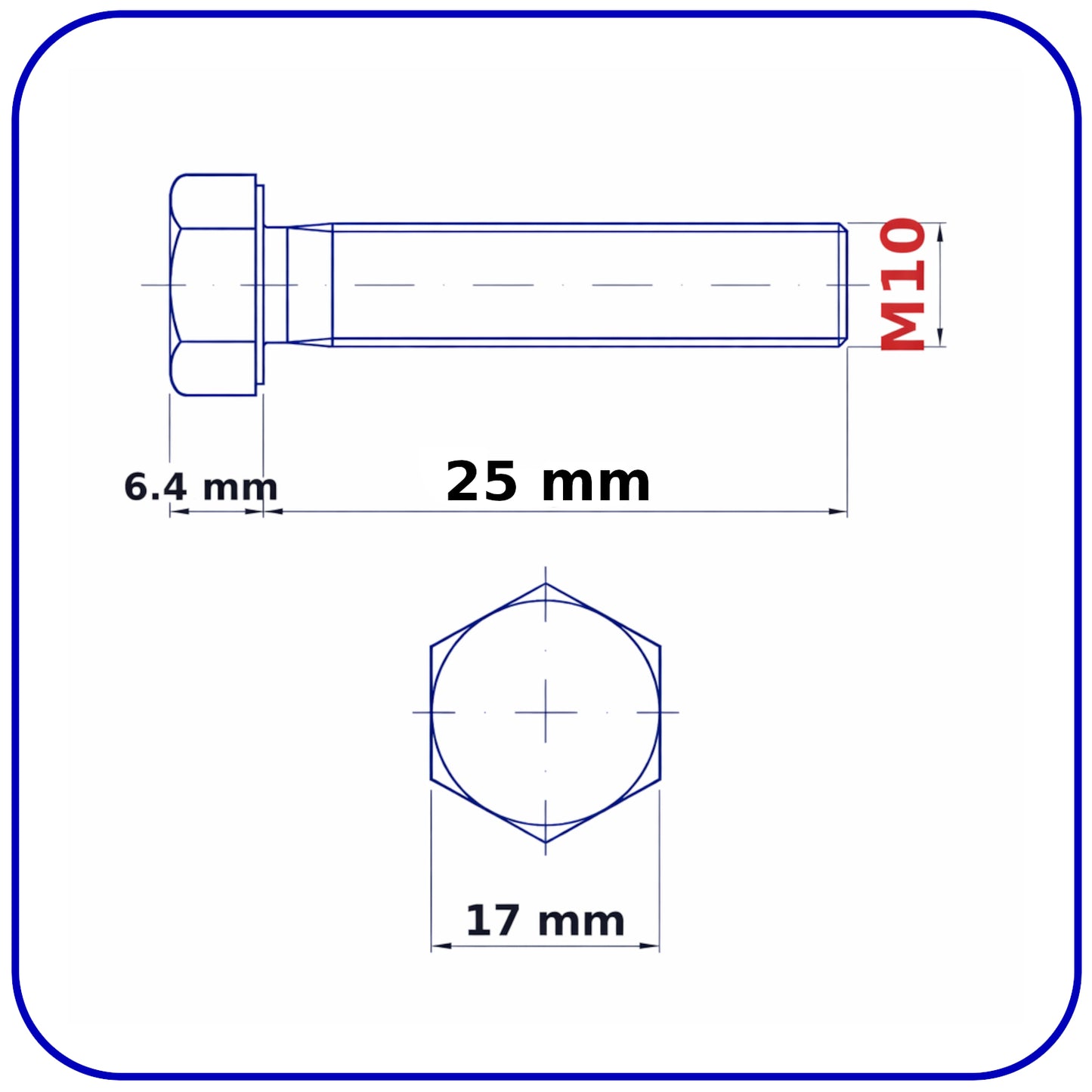 M10 HEX HEAD SETSCREWS FULLY THREADED DIN 933