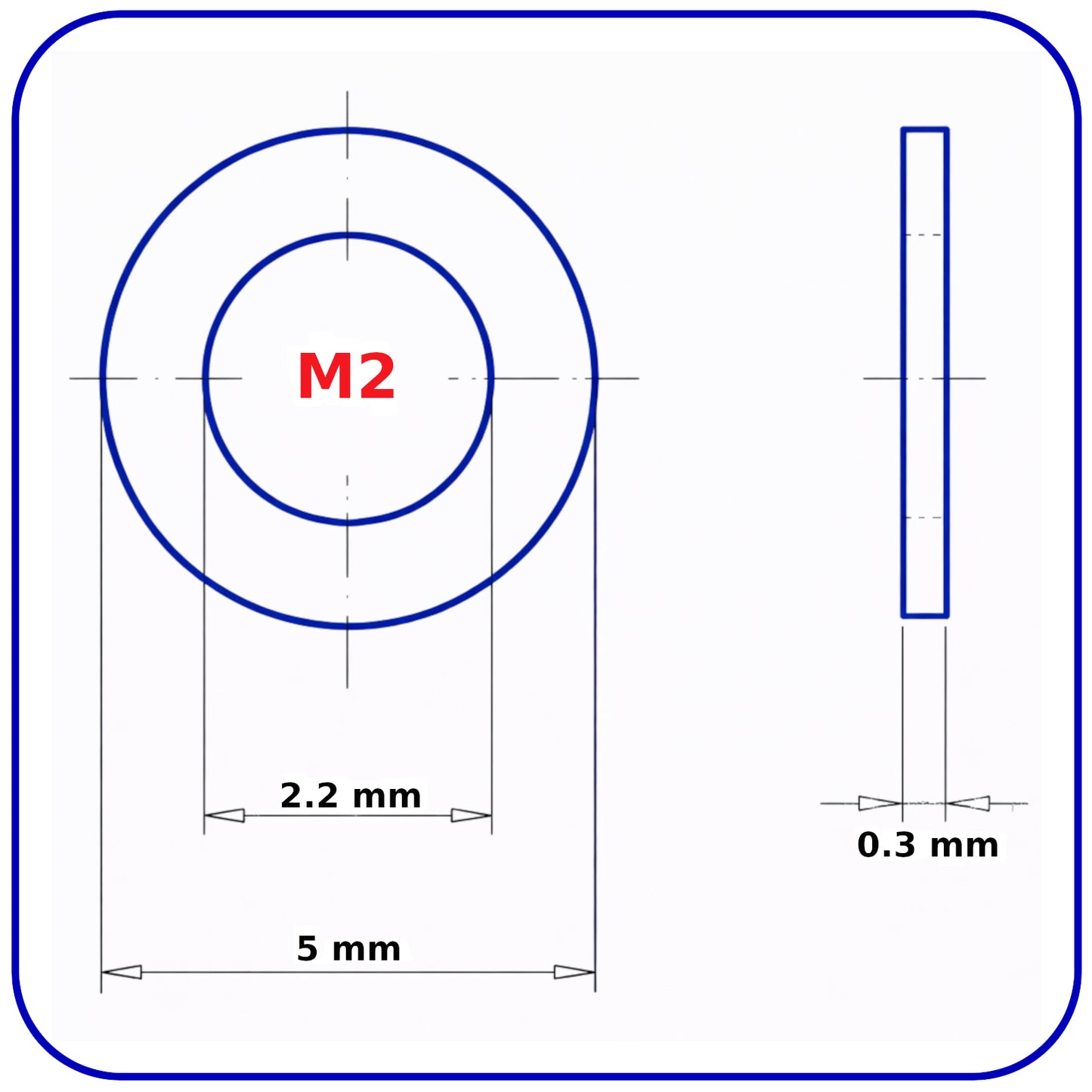 M2 Flat Washers Stainless Steel Form A Anti-Corrosion A2 DIN 125