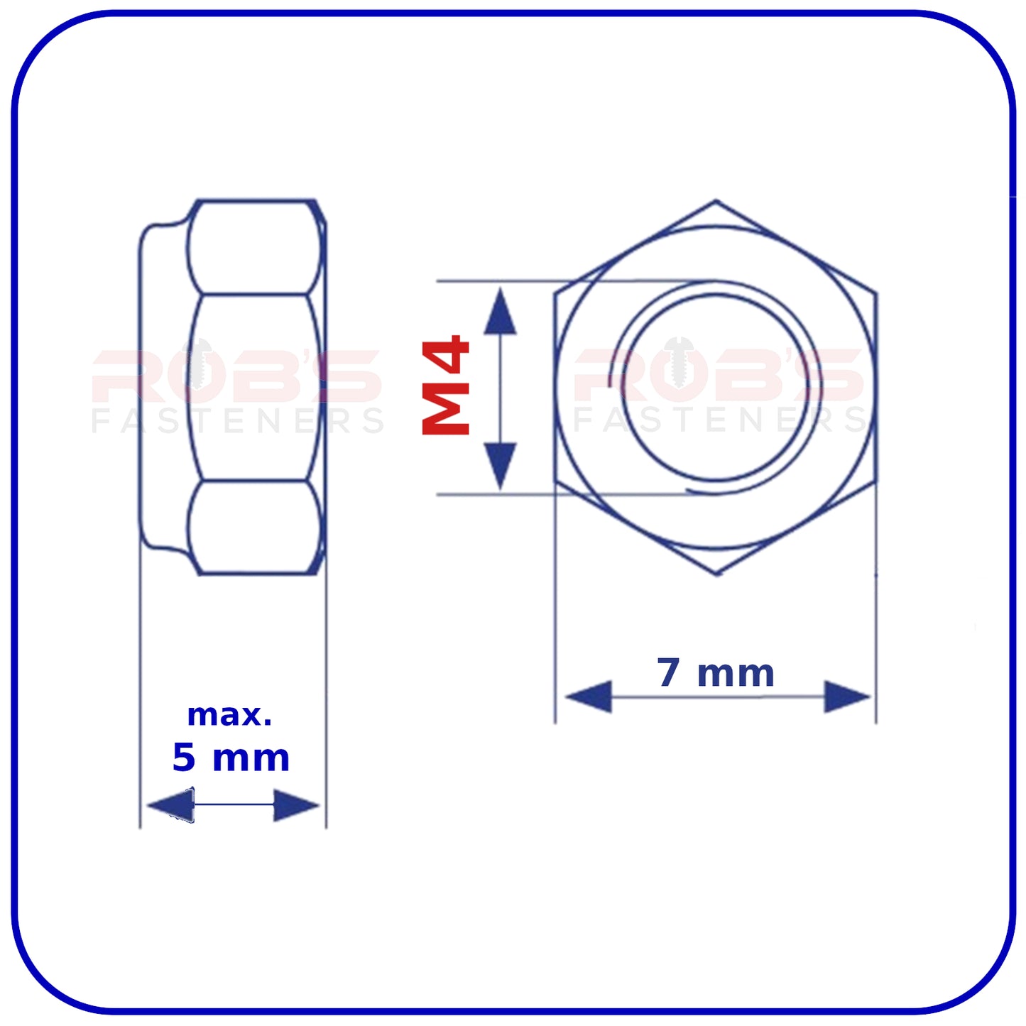 M4 NUTS NYLON INSERT DIN 985